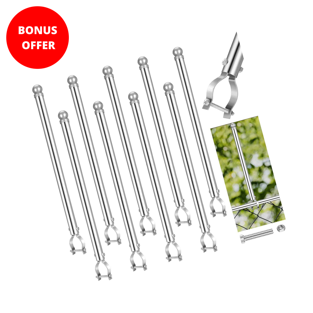 Chain Link Fence Post Extender 20-Inch Heavy Duty For Additional Height (9 Pack)