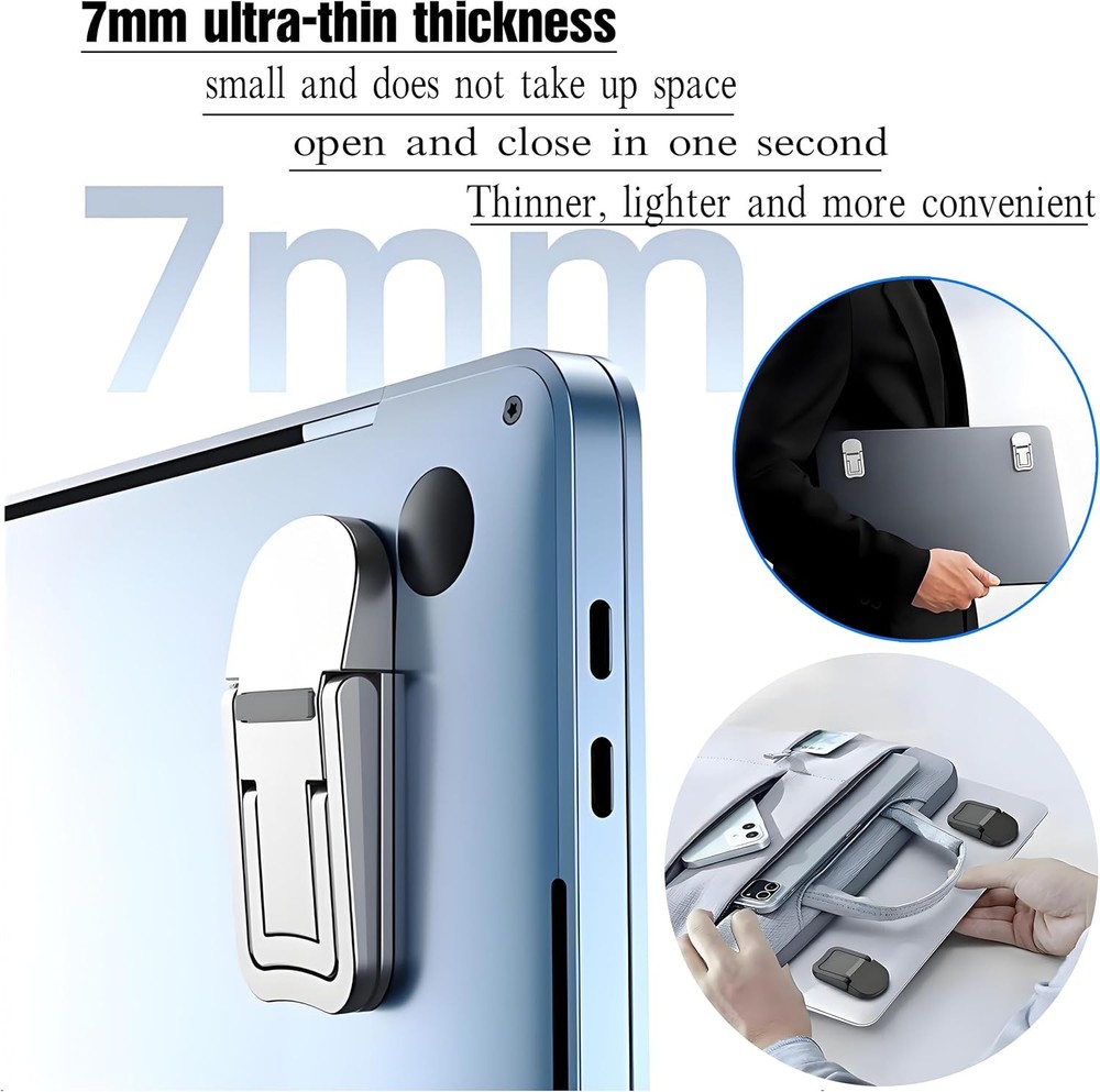 2PCS Laptop Stand Portable,Adjustable Laptop Riser, Ergonomic Cooling Mini Invis