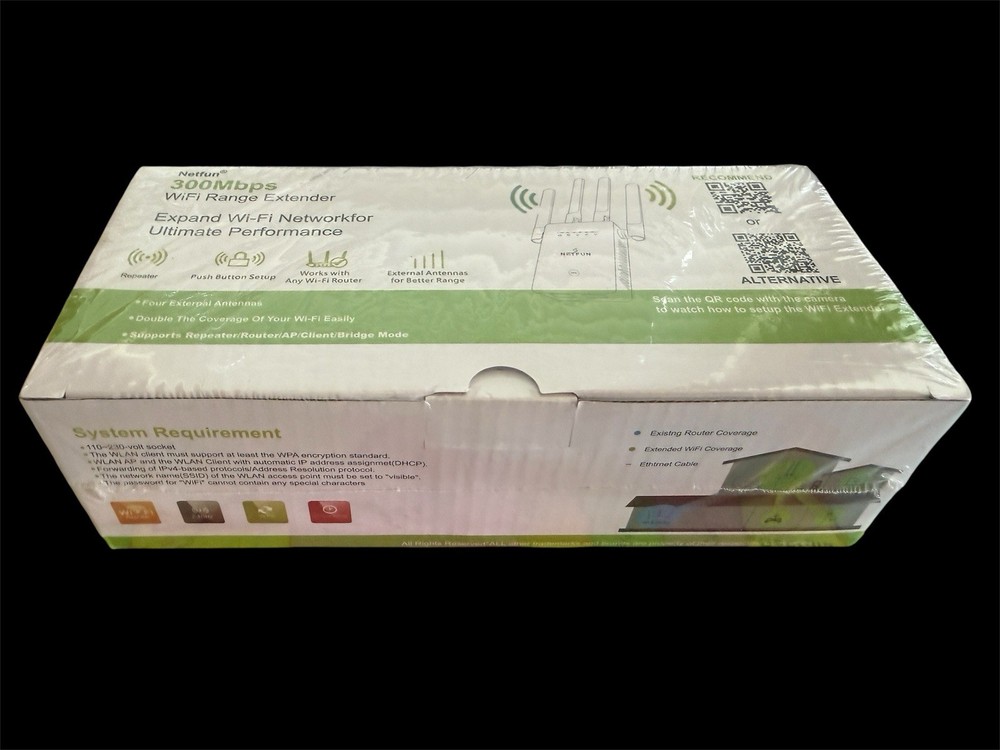 Netfun 300 Mbps WiFi Range Extender White.