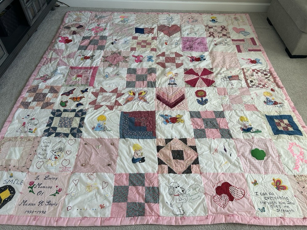 Handmade Patchwork Quilt 87x98