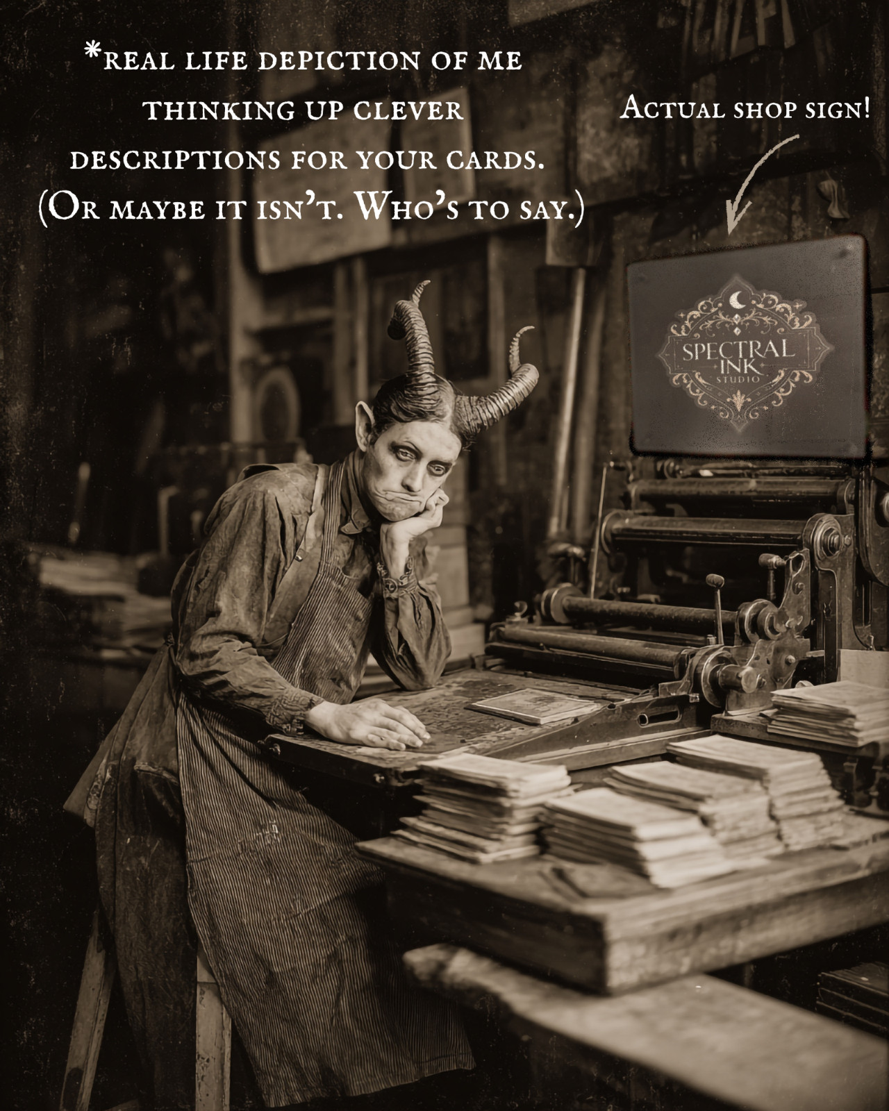 Vintage Victorian Creepy Easter Bunny Card Gothic Dark Puppet Art Antique Style