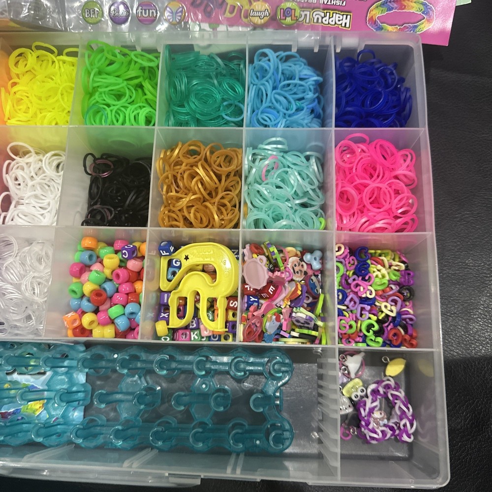 Rainbow Loom Lot - Includes Case and variety