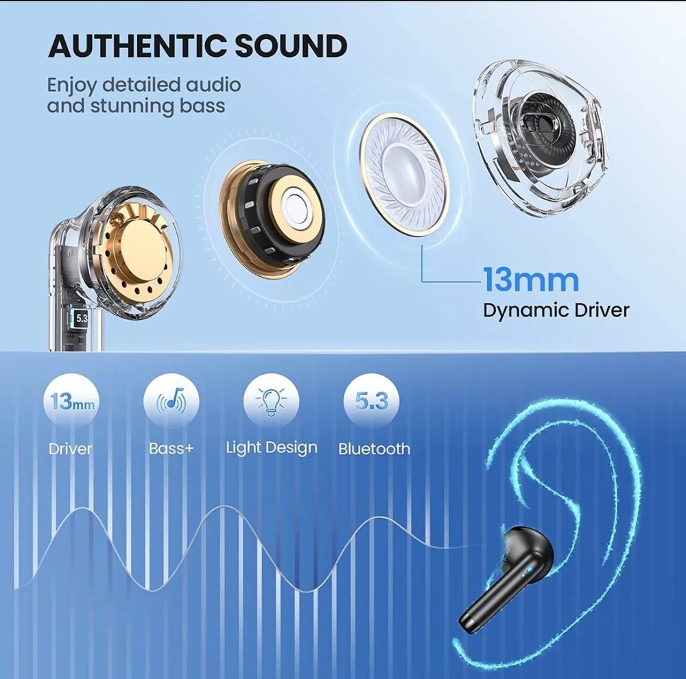 Wireless Headphones TWS Earbuds Bluetooth Stereo Headset for Galaxy Note20