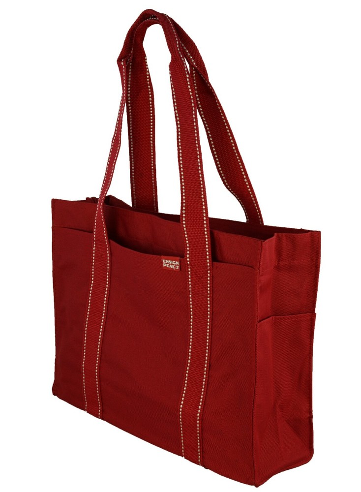 Ensign Peak Poly Zipper Shoulder Tote Bag