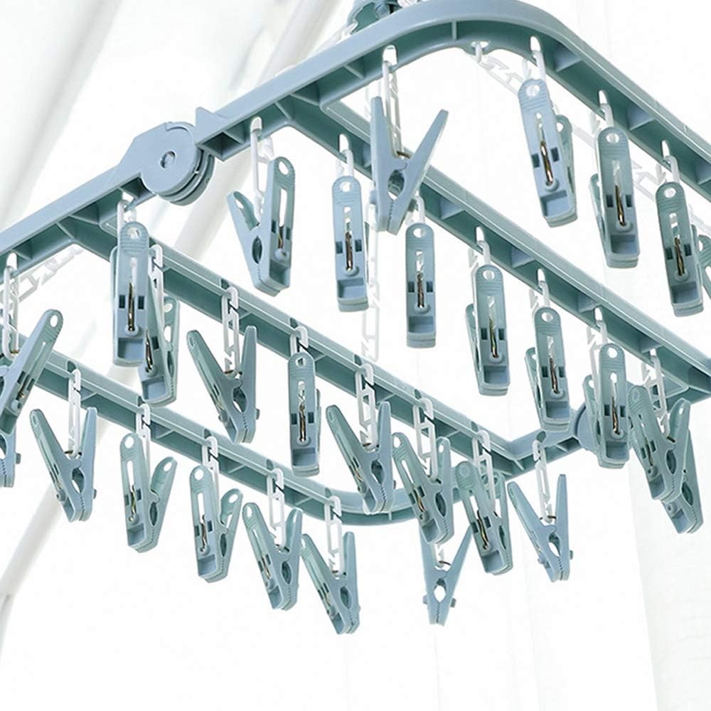 Clip drying rack hanger for clothes and laundry