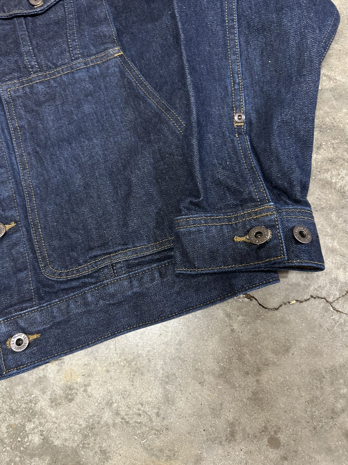 NWT Filson Unlined Denim Short Cruiser Rinsed Indigo Blue Mens Button USA XS