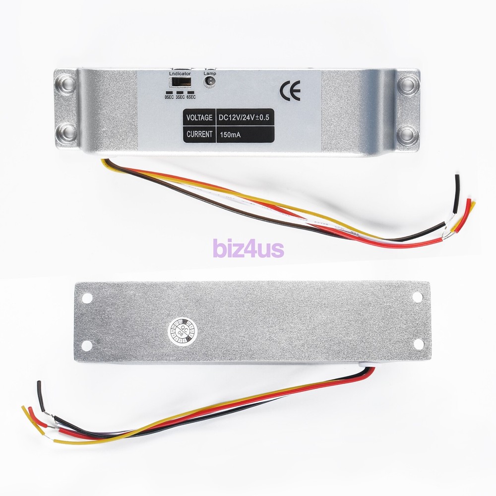 Electric Drop Bolt Lock DC 12V Fail-Safe NC Mode Electronic Door Lock for Access