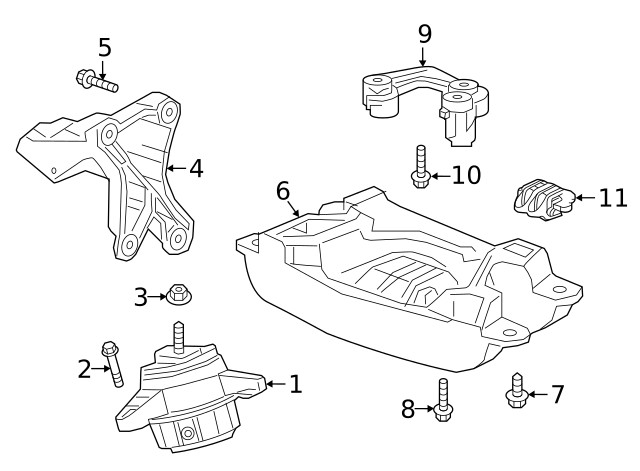 Genuine GM Passenger Side Engine Mount Bracket 23221618