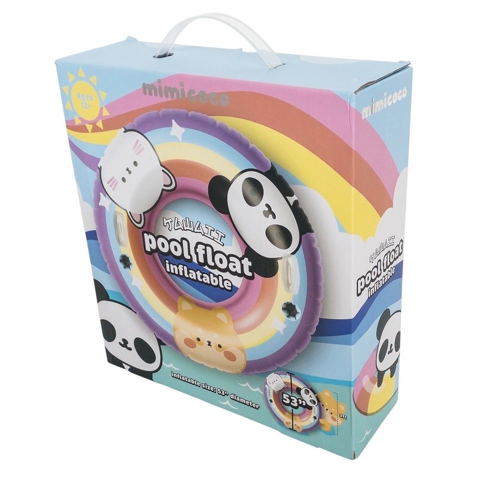 mimicoco Kawaii Pool Float Inflatable Unisex 53in Multicolor Rainbow