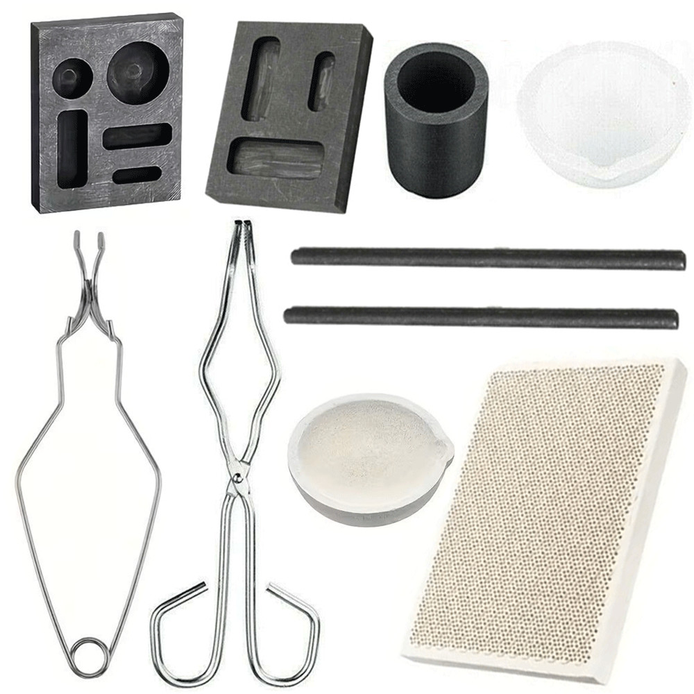 10PACK Graphite Ingot Casting Combo Mold for Melting Refining Gold Silver Copper