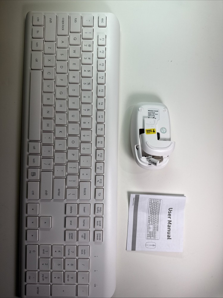 Wireless Keyboard And Mouse Combo MK258, White
