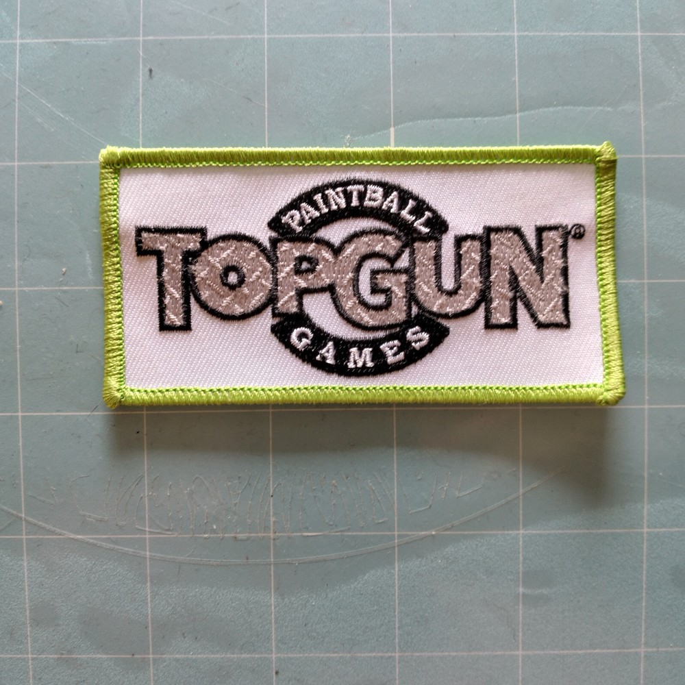 Topgun Paintball Games White Patch size 4x2