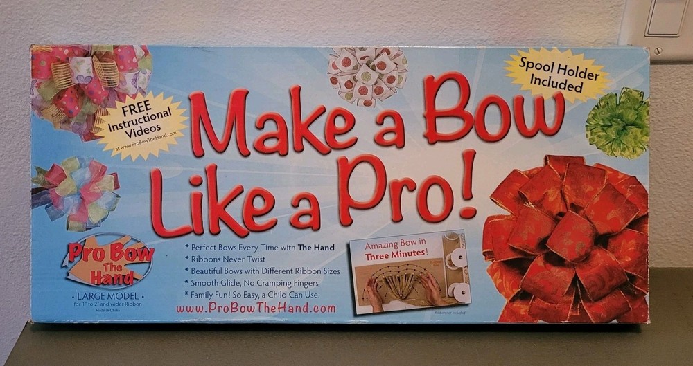 Make A Bow Like A Pro! Large Model  Complete Set Perfect Bows By Hand Pro Bow