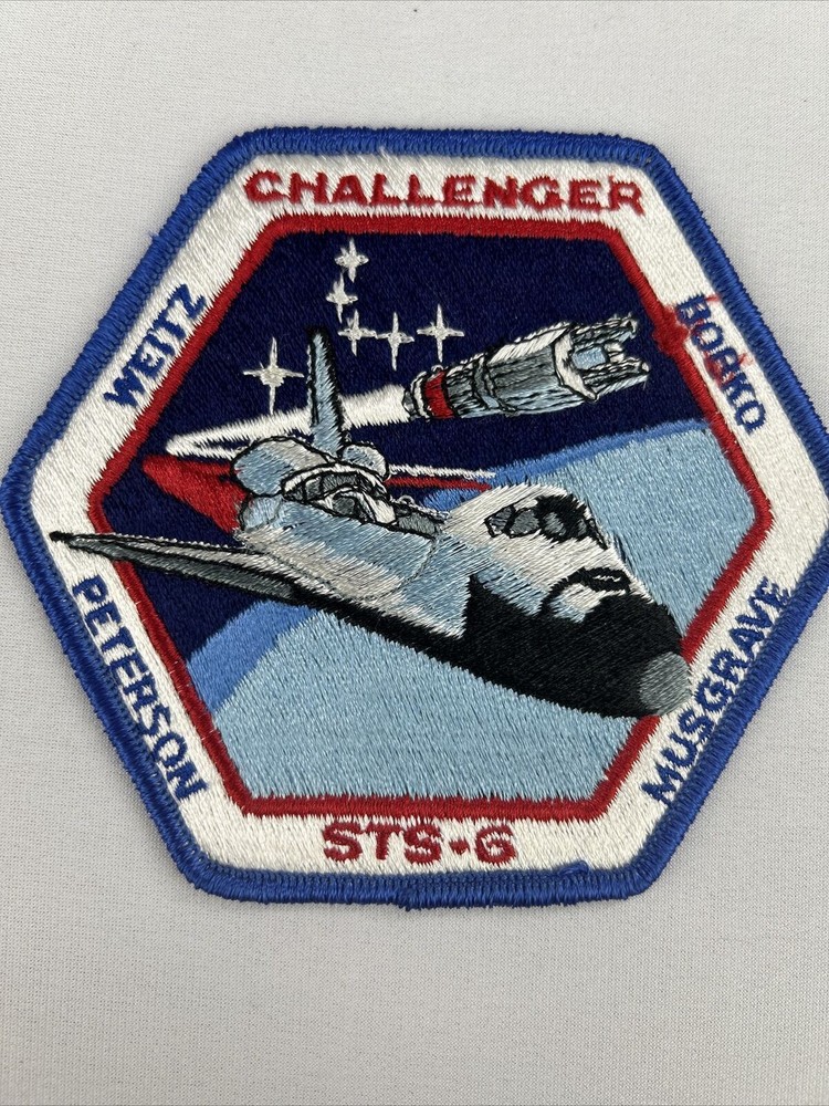1983 Shuttle Challenger STS-6 vintage embroidered patch Weitz Bobko (A7