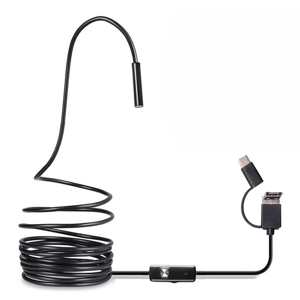 3in1 Megapixels HD USB C Endoscope Type-C Borescope Inspection Camera ForAndroid