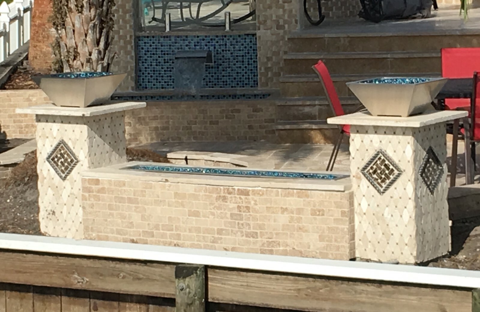 Fire Pit Water Bowl Firepit Fountain Outdoor Pool Deck Builder Series Propane