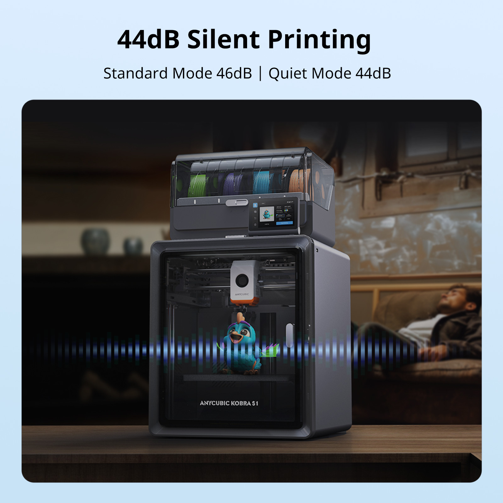 【Refurbished 50%】 ANYCUBIC Kobra S1 Combo 3D Printer CoreXY Multi-color Printing