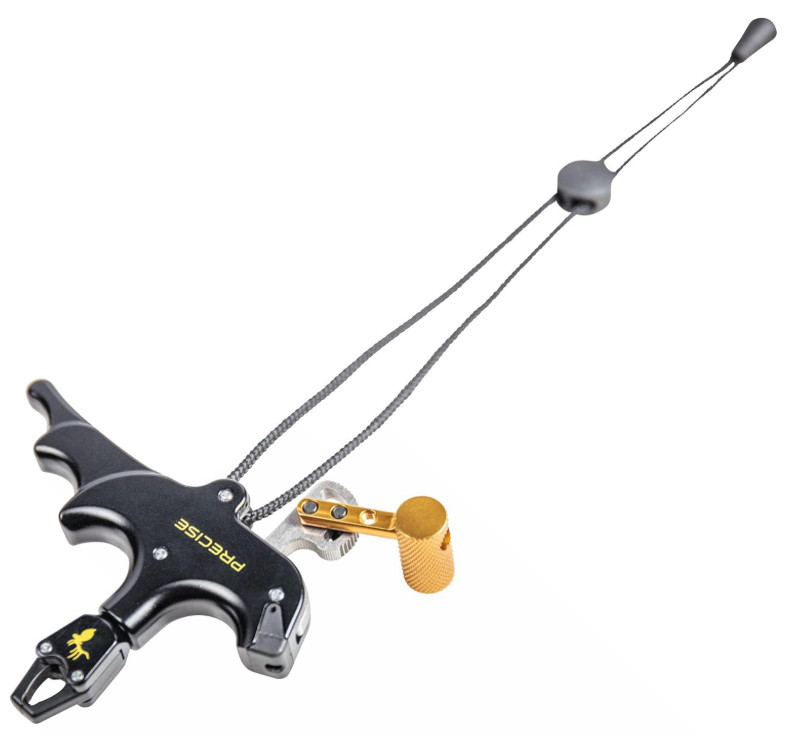 Precise 4-Finger Bow Release w/ Strap, 360° Rotating Caliper, Thumb Trigger