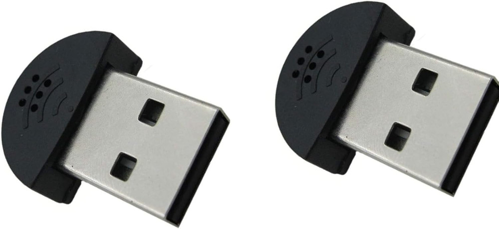 2 Pcs USB 2.0 Mini Microphone for Raspberry Pi 5 4 Model B, Module 3B+, Laptop/D