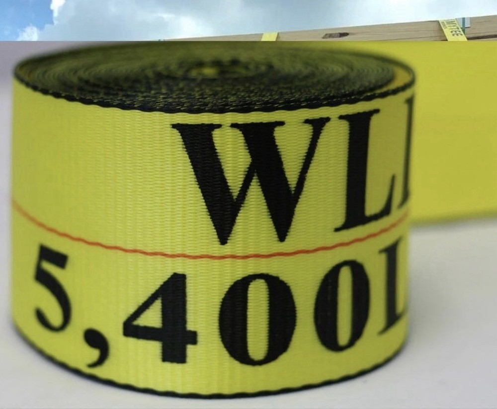 4 in. x 27 ft. Winch Strap with Flat Hook MT