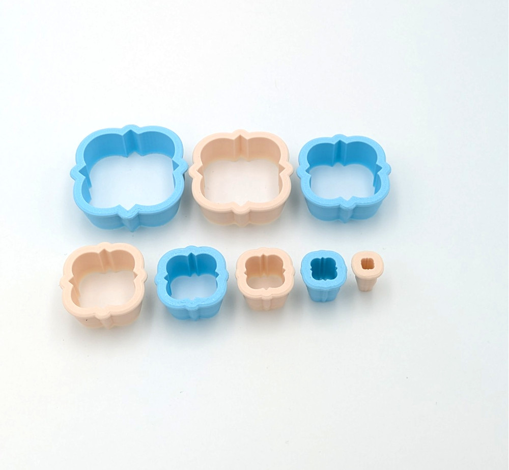 Design #1 Clay Cutter Shape Set ~ Polymer Crafting Tool ~ Stackable Outline