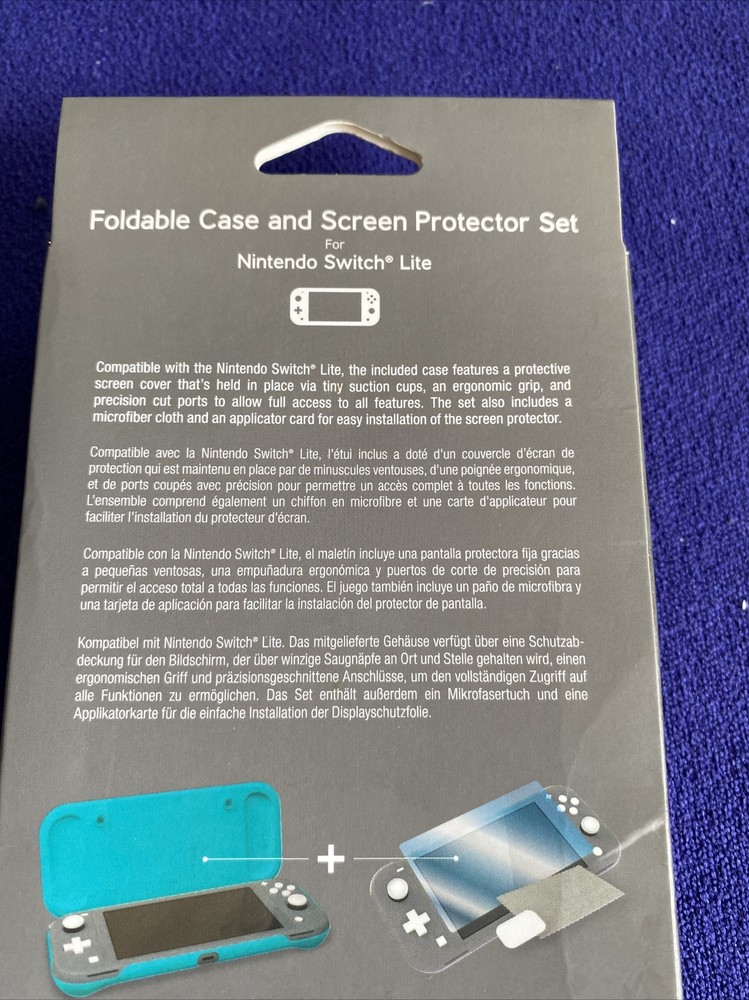 Hyperkin Foldable Case + Screen Protector Set Nintendo Switch Lite - Turquoise