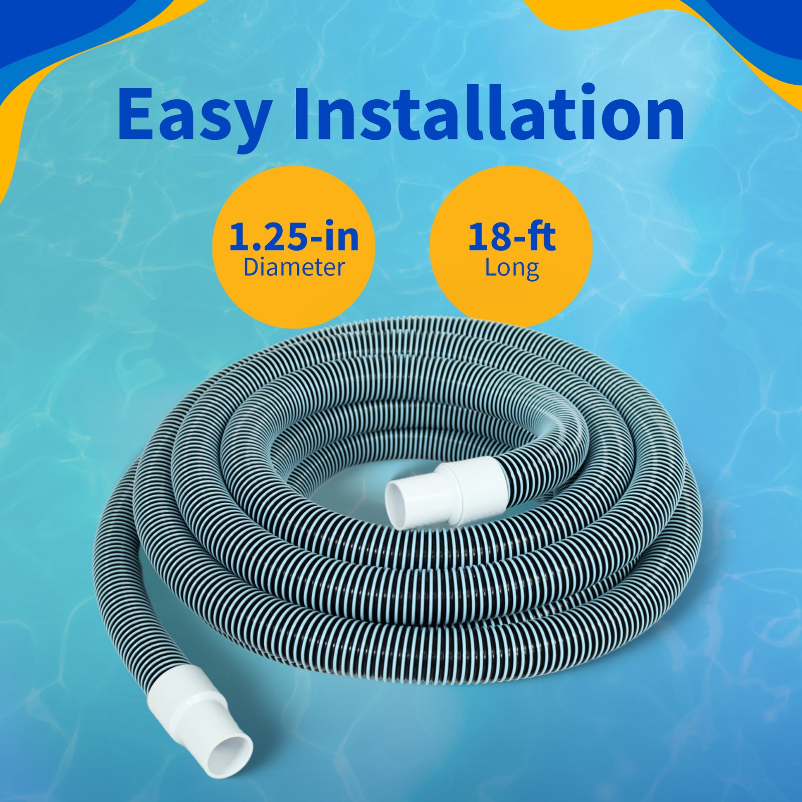 18-ft x 1.25-in Vac Hose for Above-Ground Pools