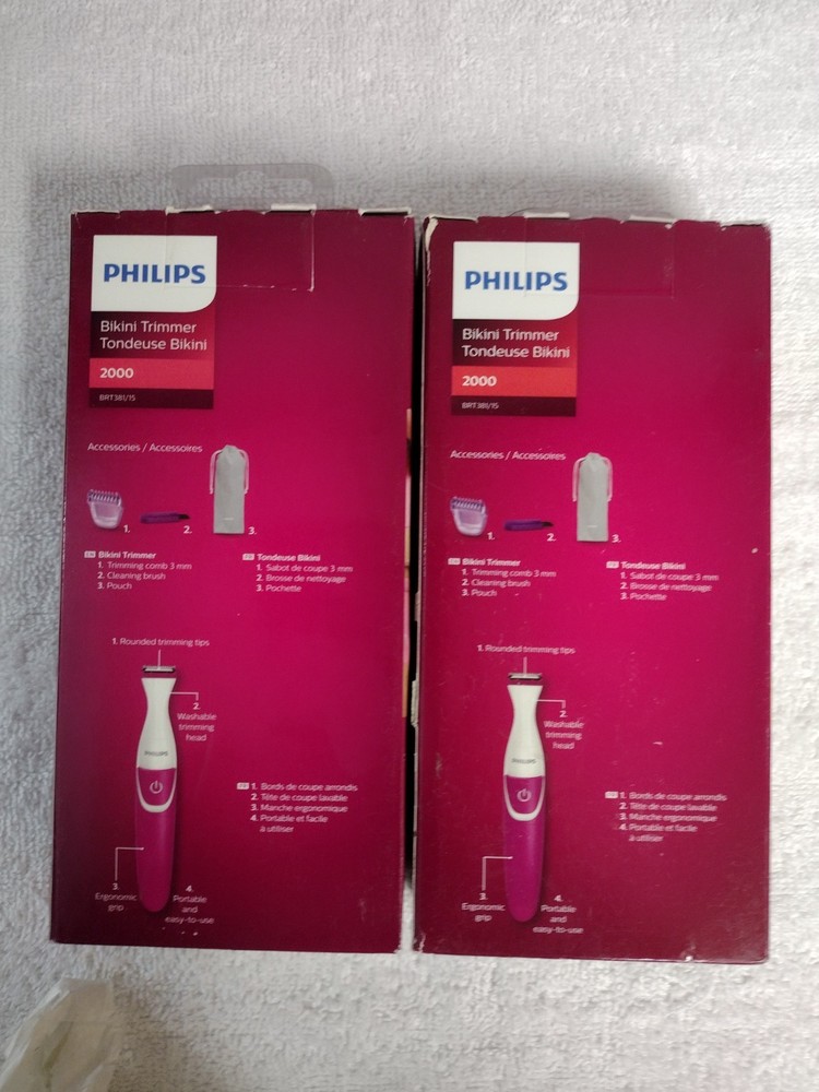 2 Phillips 2000 Bikini Trimmers With Attachments
