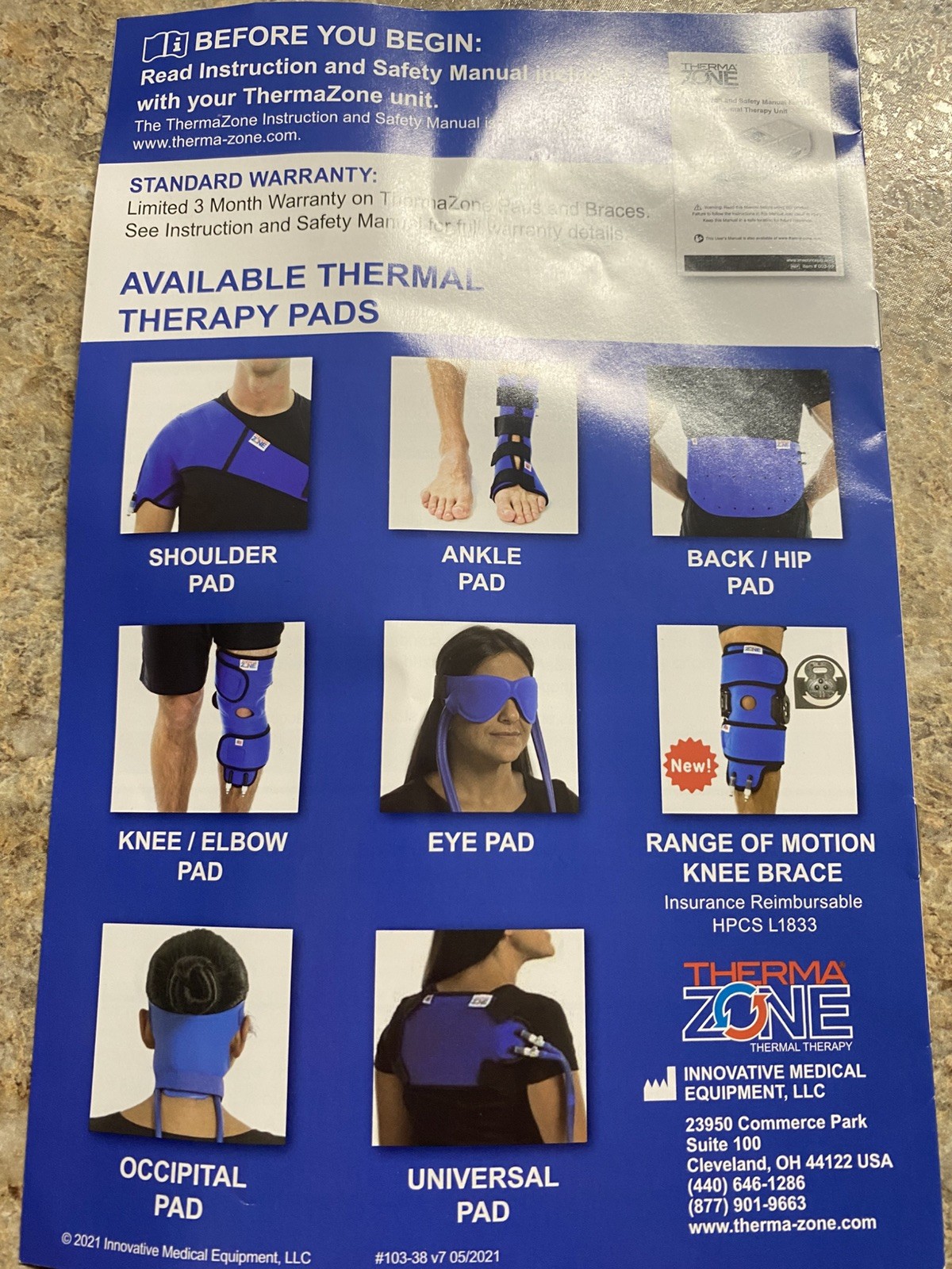THERMAZONE Heat and Cold Therapy, Pain Management Device, Item # 003-99, NEW