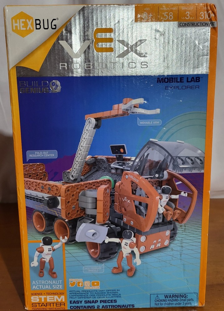 NEW! ~Hexbug Vex Robotics Mobile Lab Explorer Set With Astronauts