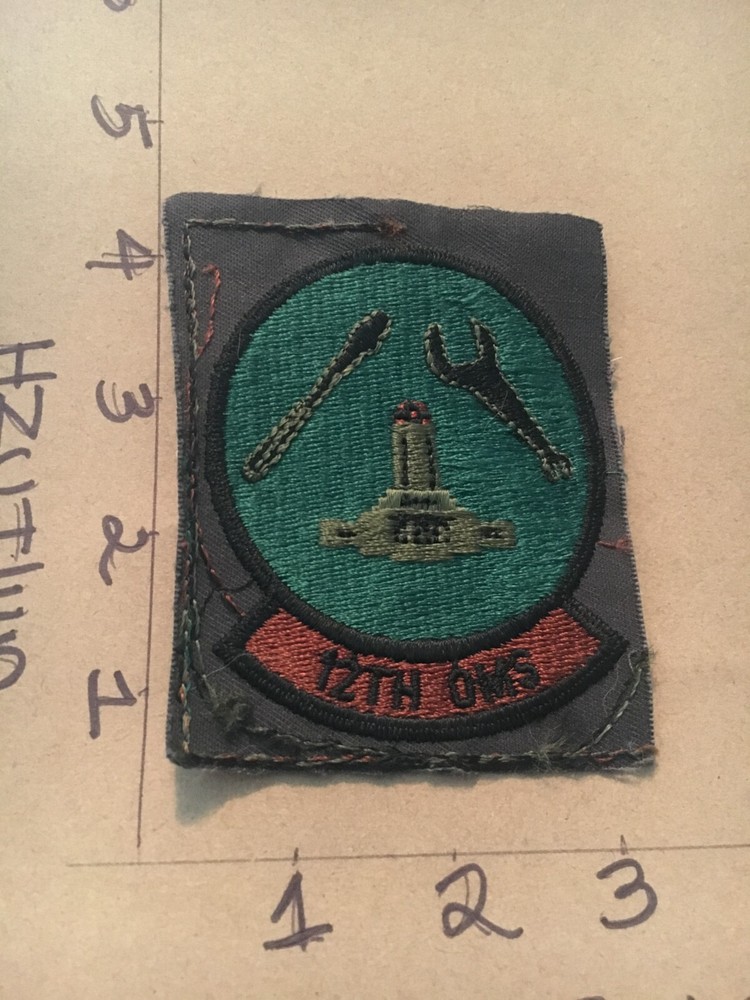 USAF 12th OMS Squadron subdued patch 5/30/25