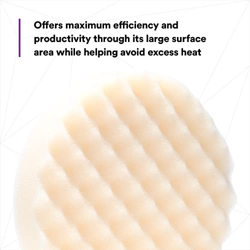 3M Foam Compounding Pad, 05737, Inset, Single Sided, Hook and Loop in , White 8