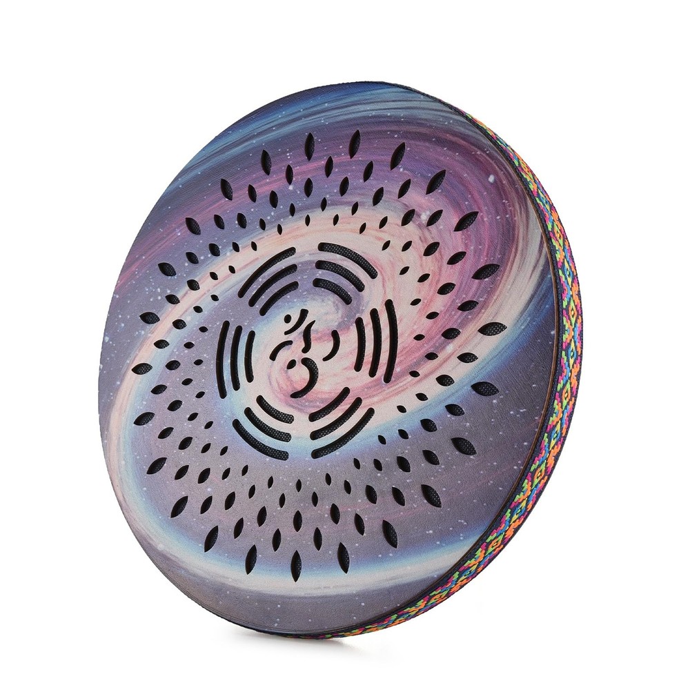 12 Inch Ocean Drum Ethnic Percussion Instrument Painted Drum Pattern Birch Wo...