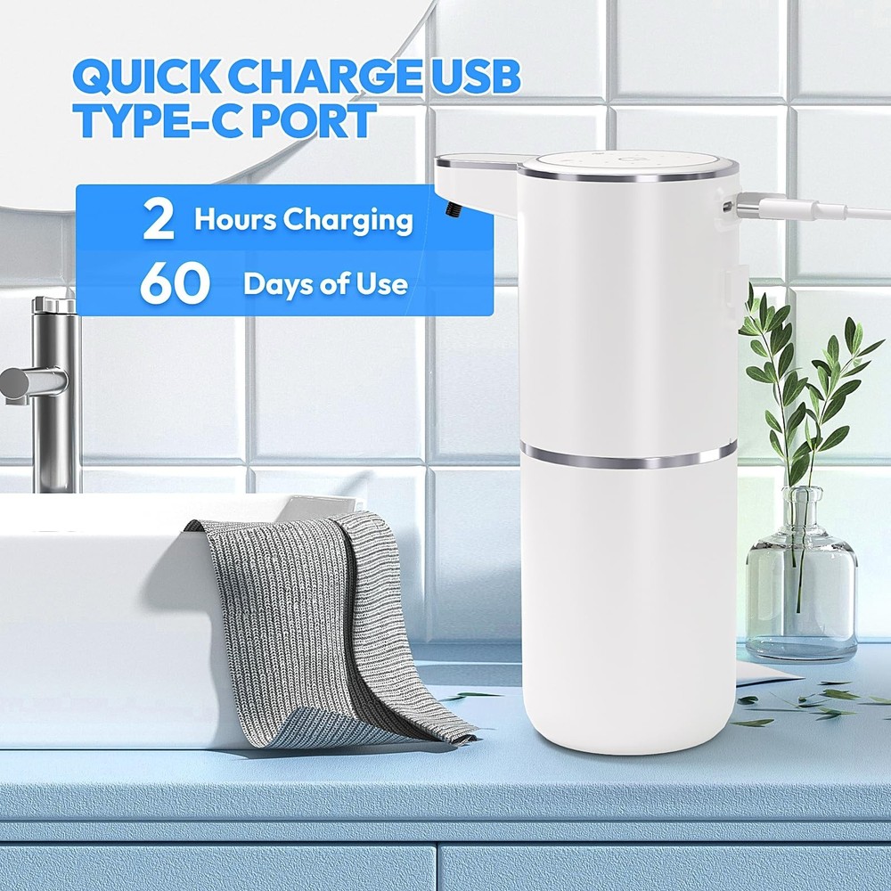 Automatic Soap Dispenser Touchless,Liquid Hand Soap Dispenser 12.8oz USB 4lev...