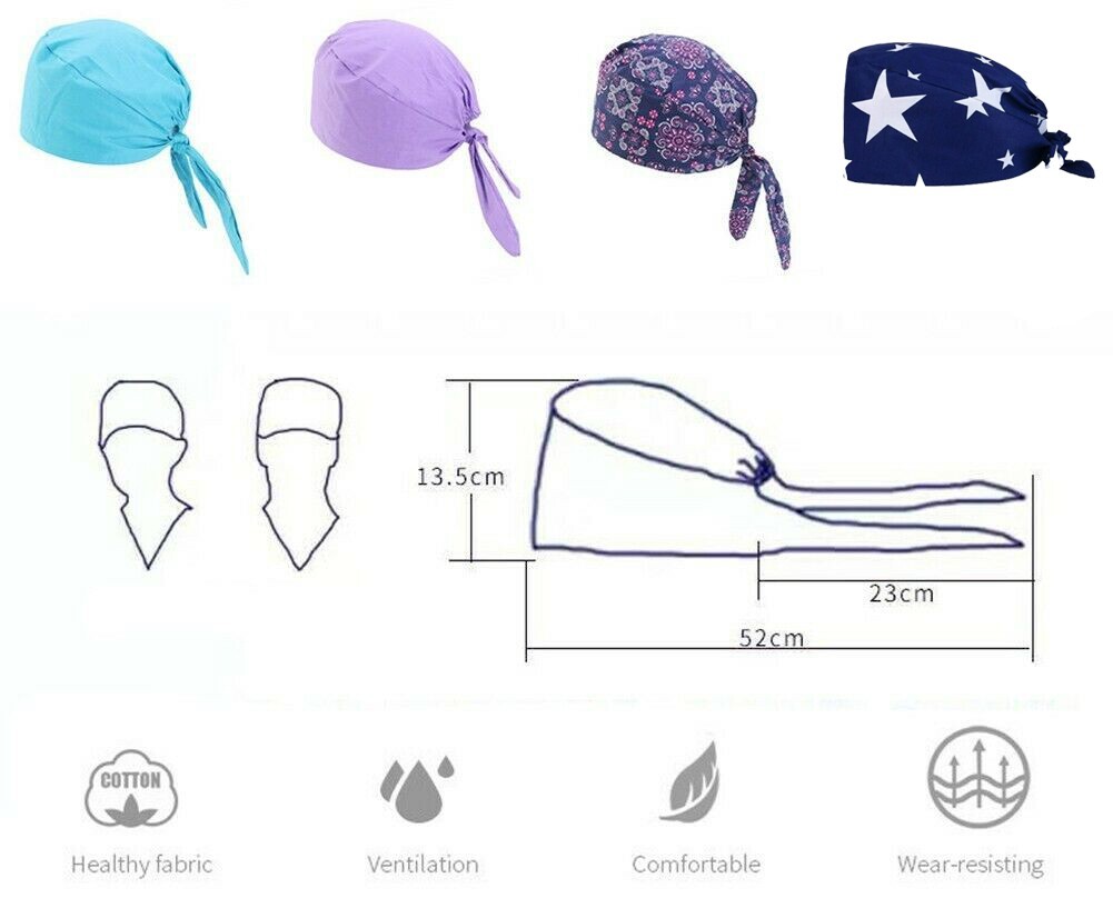 Unisex Nurse Doctor Surgical Cap Odontology Hat Scrub Medical Clinic Dentist