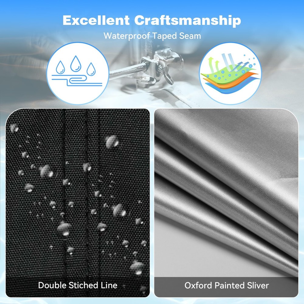 9x18 Ft Rectangular Pool Cover with Reflective Strips for Above Ground Pool, ...