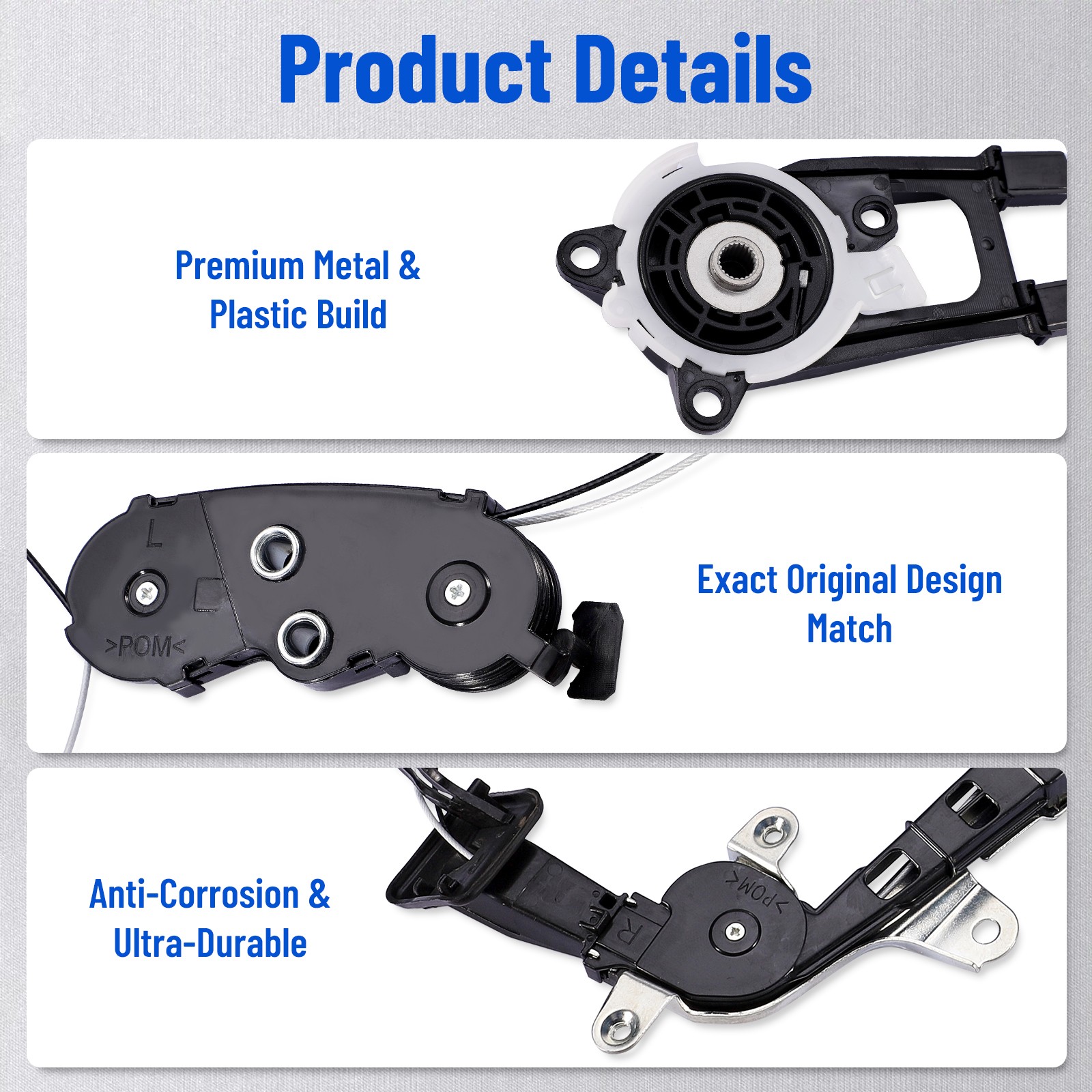 For 2011-2020 Toyota Sienna 3.5L V6 Rear Left Right Side Sliding Door Cable Kit