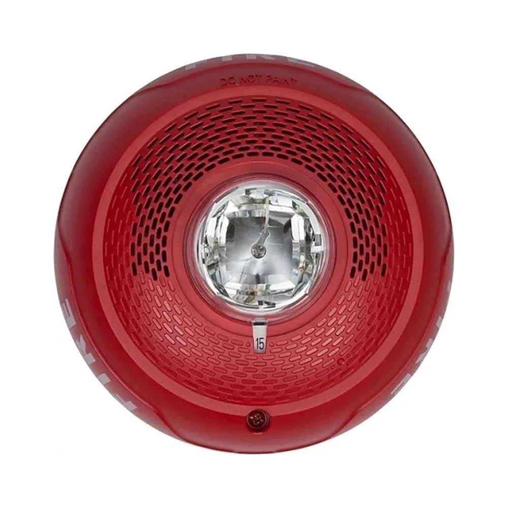 SYSTEM SENSOR SPSCRLED CEILING MOUNT SPEAKER STROBE RED FIRE BRAND NEW