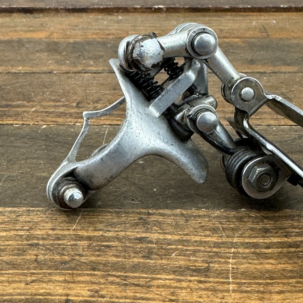 Vintage Campagnolo Record Front Derailleur Bottom Pull Flat Cut Out Clamp C2