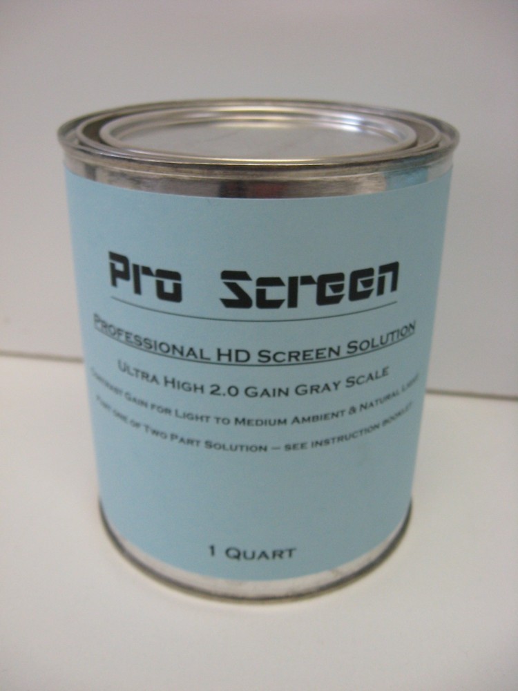 HD Projector / Projection Screen Paint Solution - 1 Quart 4K Full HD 1080p 3D