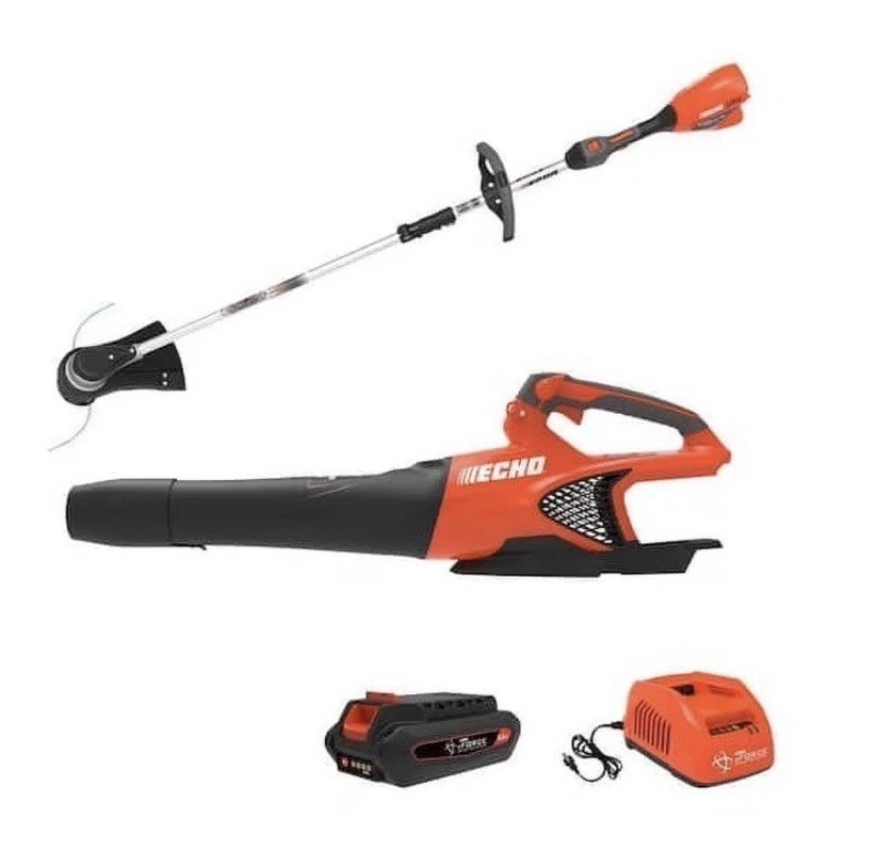 ECHO DCP-BVRVS1B 56V Battery String Trimmer & Leaf Blower Combo Lawn Work NEW🔥
