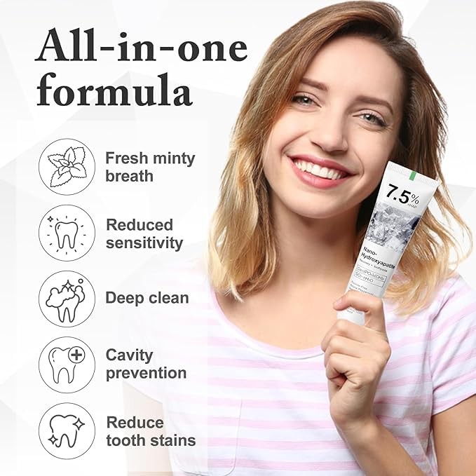 Hydroxyapatites Toothpaste, Deep Cleansing Toothpaste, Advanced Enamel Protectio