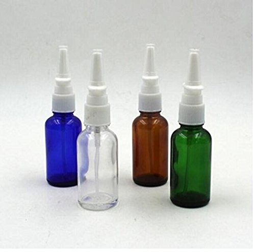 6PCS 30ml Amber Glass Nasal Sprayer Empty Bottle Refillable