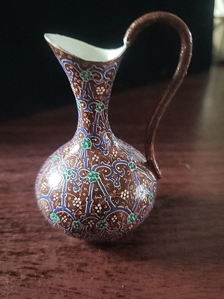 Persian Minakari Enamel Decorative Pitcher