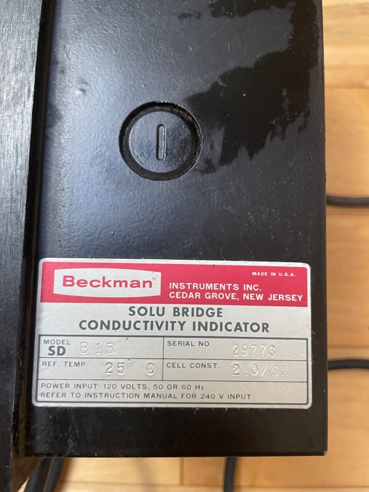 Beckman Solu-Bridge SD-B15 Conductivity Controller Science Electronics Box