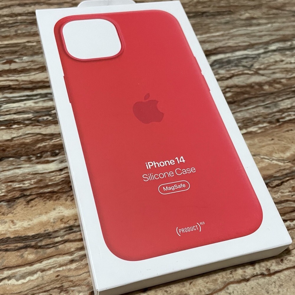 New Genuine Apple  Silicone Case for iPhone 14 - Red