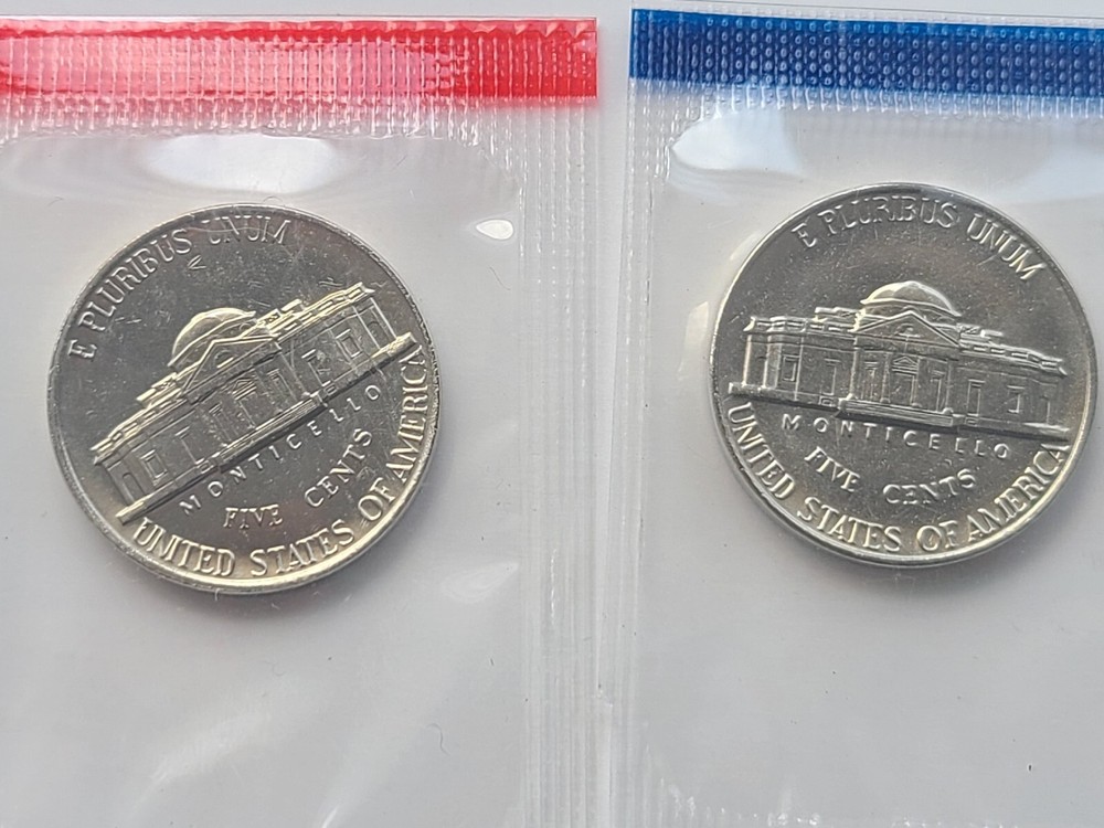 1990 P & D Jefferson Nickels US Mint Cello Uncirculated