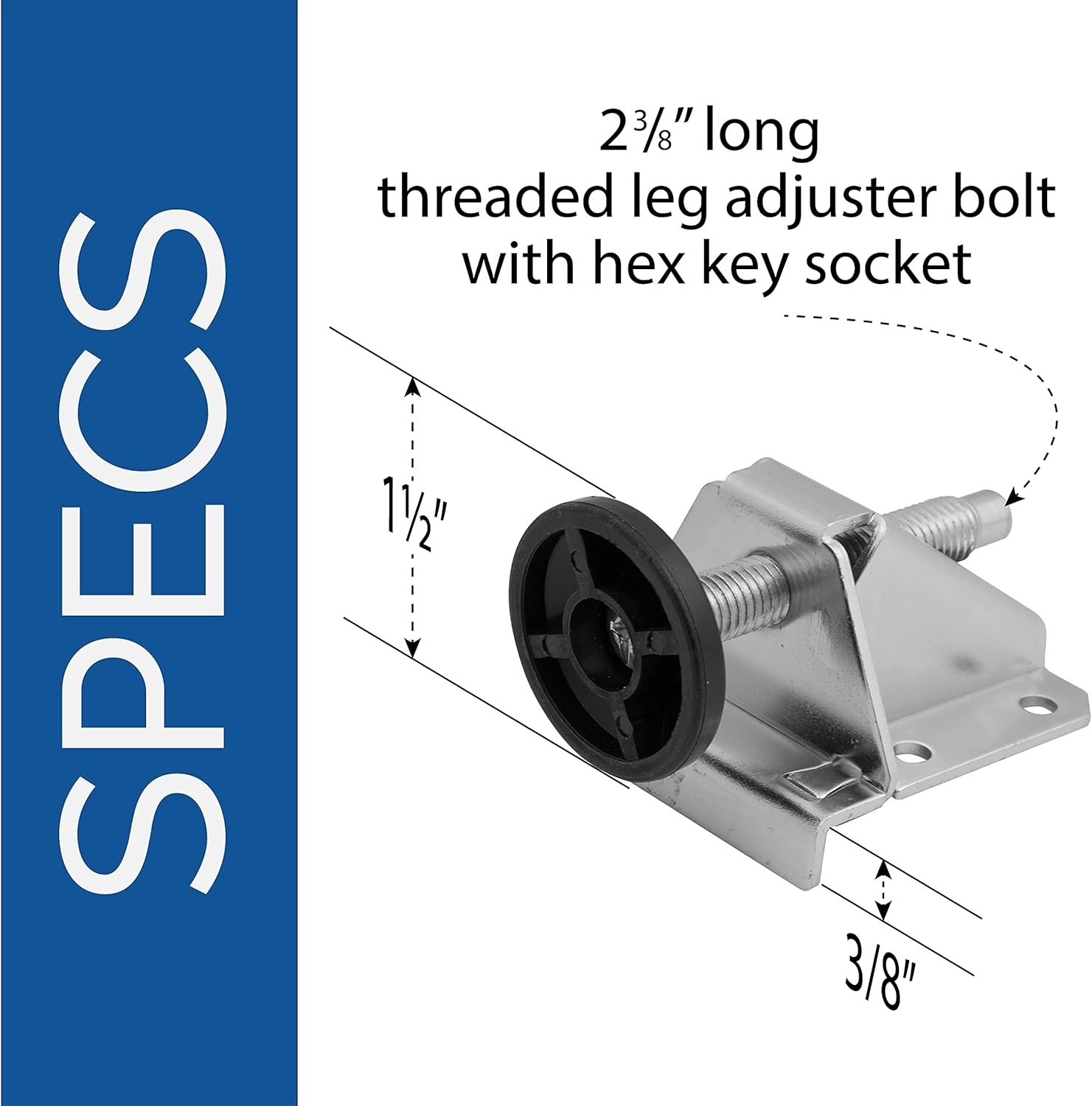 Heavy Duty Adjustable Leveling Feet Ideal for Desks, Tables, Shelving Units