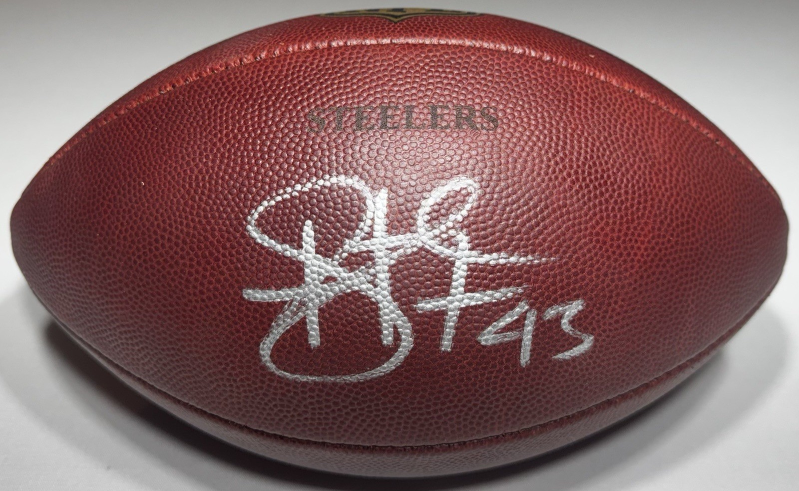 Pittsburgh Steelers Troy Polamalu Signed Autographed 2009 Game Used NFL Football