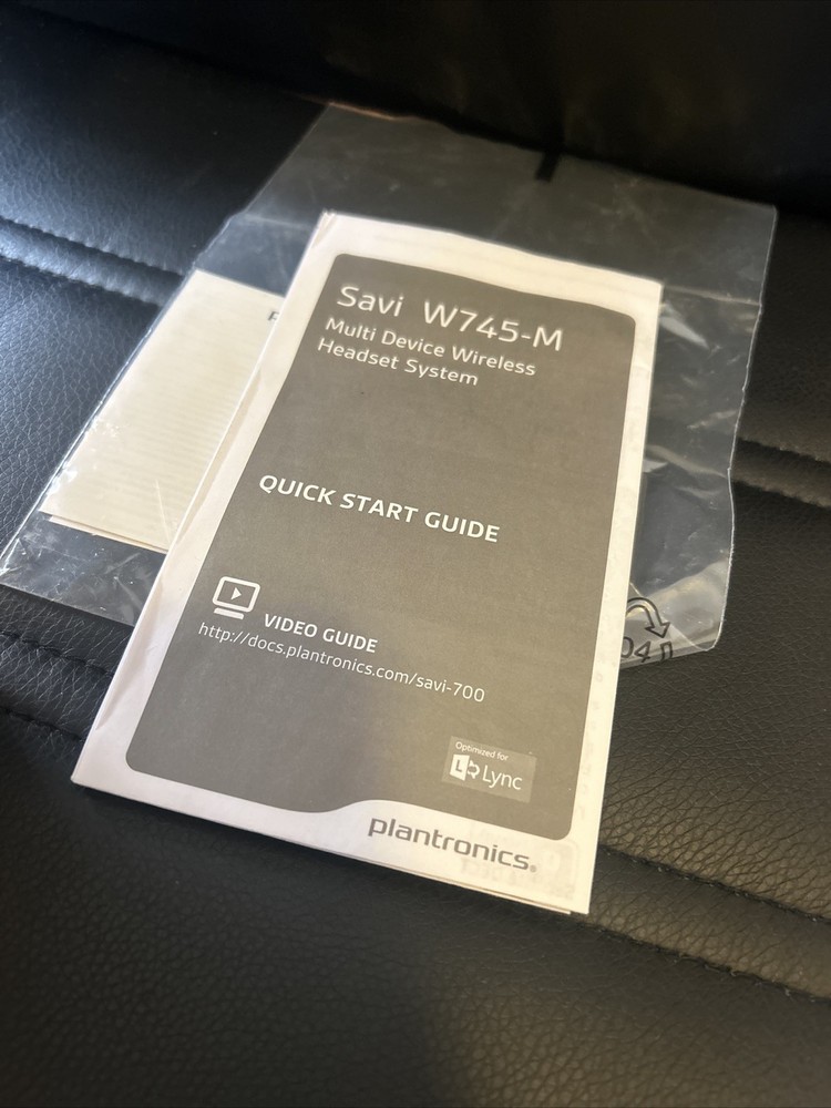 Plantronics Headset Multi Device Wireless System Savi 745 Untested Turns On